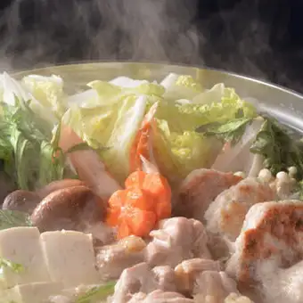 【冬季限定】国产猪肉黄金汤涮涮锅，4种新鲜鱼类，串炸 + 120分钟畅饮 *12月周五、周六加收500日元