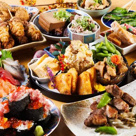 【料理を楽しむ宴会】刺身盛り・絶品！漢方豚豪快焼き 等＋120分飲み放題※12月 金・土は＋500円
