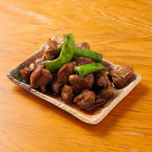Garlic soy sauce flavored grilled pork skirt steak