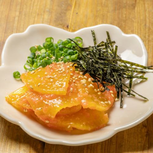 たくあん明太和え