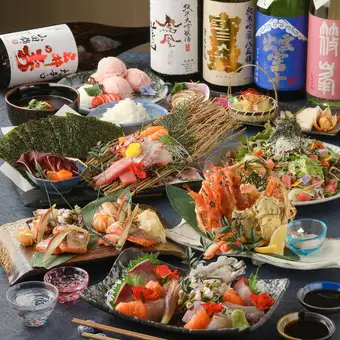 【室津産生牡蠣付き】うおぷく極み海鮮コース 5000円(税込)