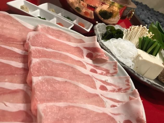 神戸ポークしゃぶしゃぶコース 全5品 一人前5500円 とんかつ ごりこ 自由が丘総本店