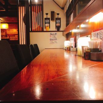 12席のカウンター席を用意☆少人数利用にもってこい☆