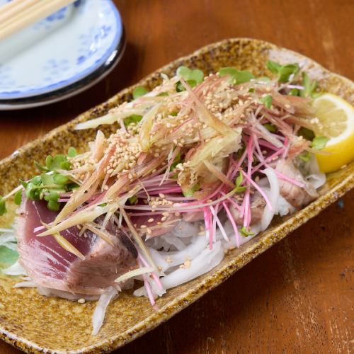 カツオのたたき 薬味たっぷり