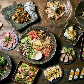 【120分飲み放題付】人気の定番料理4400円(税込)コース◆丁寧な創作料理をカジュアルにご堪能