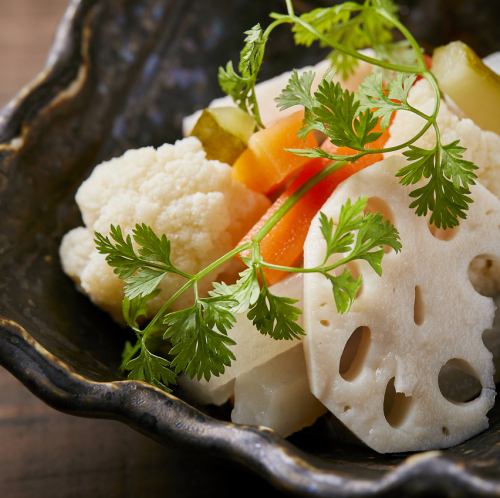 pickled seasonal vegetables