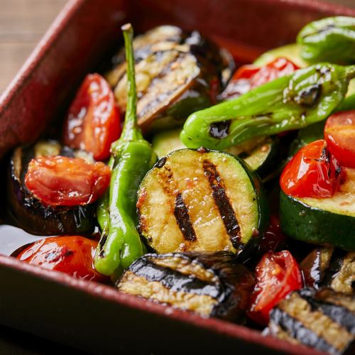 Grilled vegetables with balsamic marinade