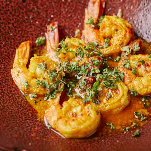 Spicy garlic oil shrimp