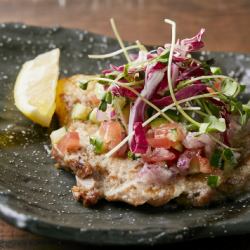 Grilled pork loin with Japanese salsa