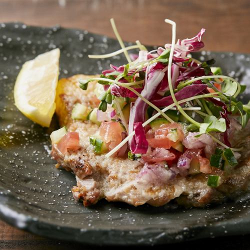 Grilled pork loin with Japanese salsa