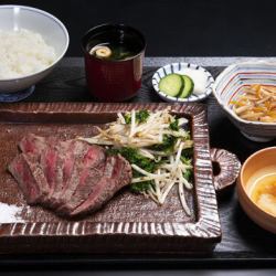 鉄板ステーキ御膳　国産牛赤身