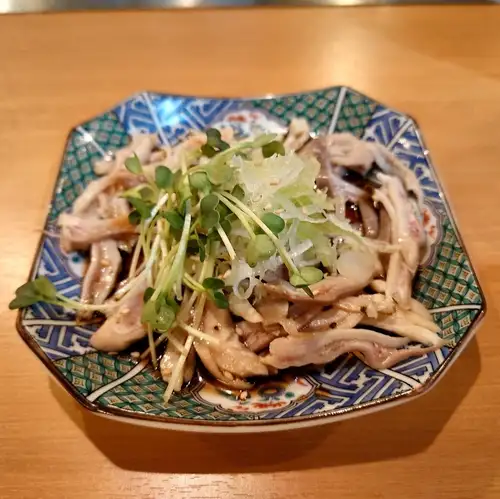 ガツ刺し　山椒ポン酢