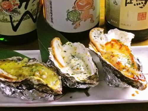 3 kinds of oyster oven grilled