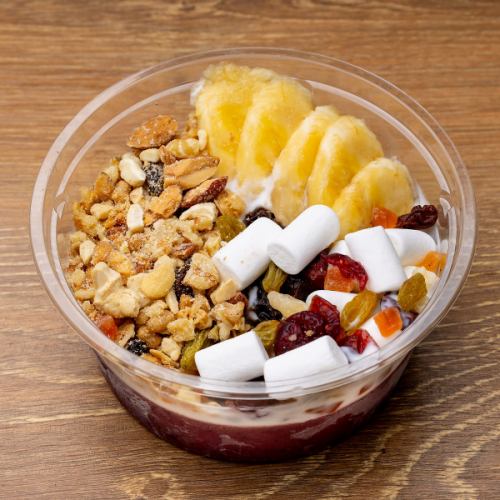 마시멜로와 말린 과일의 아사이 그릇 3월 ~