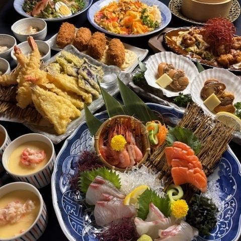 ●Kita no Utage Course● All-you-can-drink included [11 dishes in total] 6,500 yen → 6,000 yen with coupon [3 hours 7,000 yen]