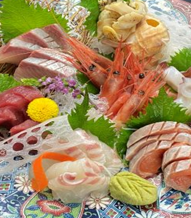 お刺身七種盛り合わせ［花］2貫付け