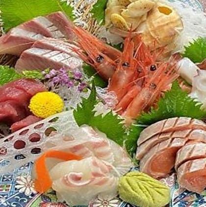 お刺身七種盛り合わせ［花］2貫付け