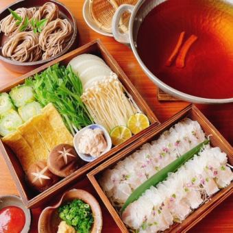 【飲み放題付き／鱧コース11,000円】鱧出汁しゃぶ鍋、うにぎゅう、鱧の棒寿司など全11品