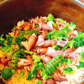 ほたるいかの土鍋ご飯（一人前）