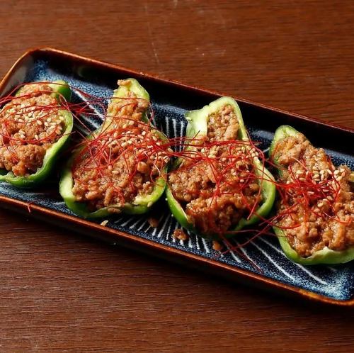 肉みそピーマン