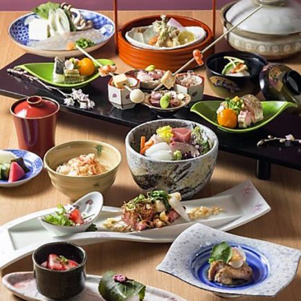 会席 紀の国 10,890円(税込)|先付や焜炉、焼物など、四季を映した会席料理
