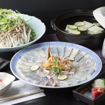 熊野ポークと鯛柚香鍋コース 7,260円(税込)｜厳選豚と鯛、両方を一度に味わえる、贅沢な逸品です