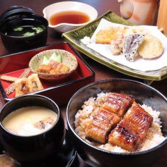 [Online reservations only] Perfect for welcoming and farewell parties! "Ichiza Set" includes eel rice bowl and five kinds of tempura for 3,800 yen (tax included)