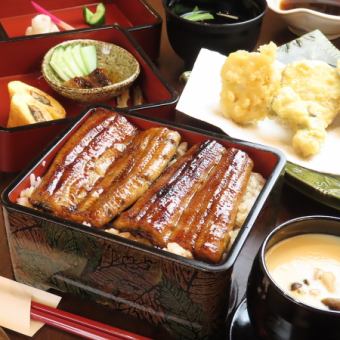 [Online reservations only] Perfect for welcoming and farewell parties! "Ichiza Set" includes unaju and 5 kinds of tempura for 4,800 yen (tax included)