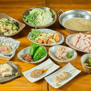 飲み放題付き♪【鶏白湯鍋コース】ポテトサラダやチキン南蛮など全10品4500円(税込)