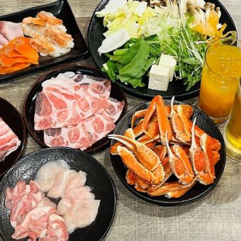 ★1周年記念★【道産蟹豚鶏コース】贅沢に北海道産の蟹・豚・鶏が堪能できる120分食べ放題♪