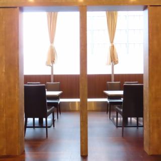 半個室2部屋を合わせることも可能！