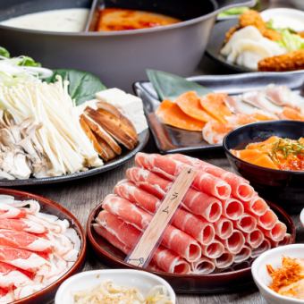 【宴会コース】歓送迎会にお勧め♪お肉も海鮮もしゃぶしゃぶ食べ放題♪120分生ビール飲み放題付