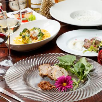 【生日及纪念日特惠】尽享时令美味～冬季特餐～含一杯饮品 <共6道菜> 5,500日元（含税）