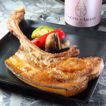 [Akasaka store limited lunch course] Kobe pork premium tomahawk steak {4 dishes total}