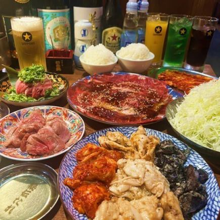 【매화】오미규에 명물 호르몬을 즐길 수 있다♪아사히 만복≪요리만≫