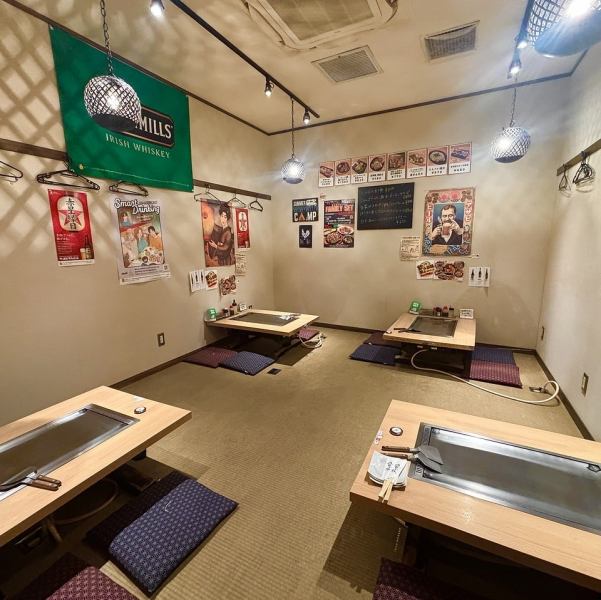 座敷の様子。禁煙席となります。5名様の場合基本1テーブルのご案内でお誕生日席でお願いしております。2テーブルご希望の場合ご予約時にお伝えください。