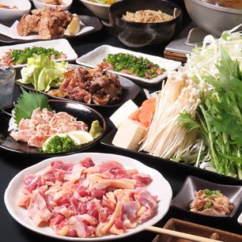【2H飲放付】大人数やこれからの時期に「ぢどり屋の3種から選べるお鍋コース」全7品6,000円