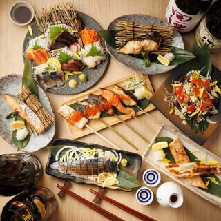 3HプレミアムＡB飲み放題付《煌極コース》鮮魚・牛タン炭火焼き・ 特製漬け魚串！全10品 10000円