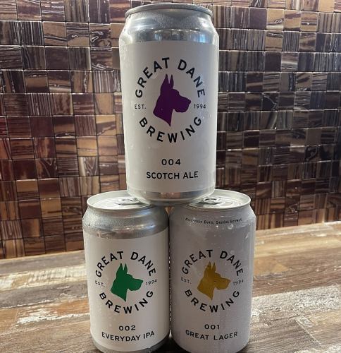 Great Dane Brewing beer is also available.