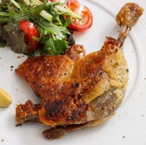 Black tea duck confit