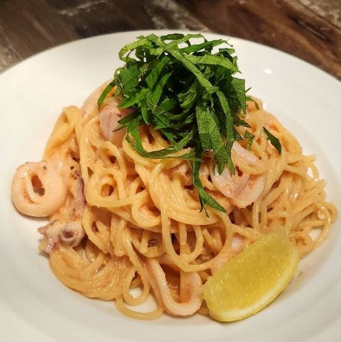 Squid and cod roe cold pasta & salad set