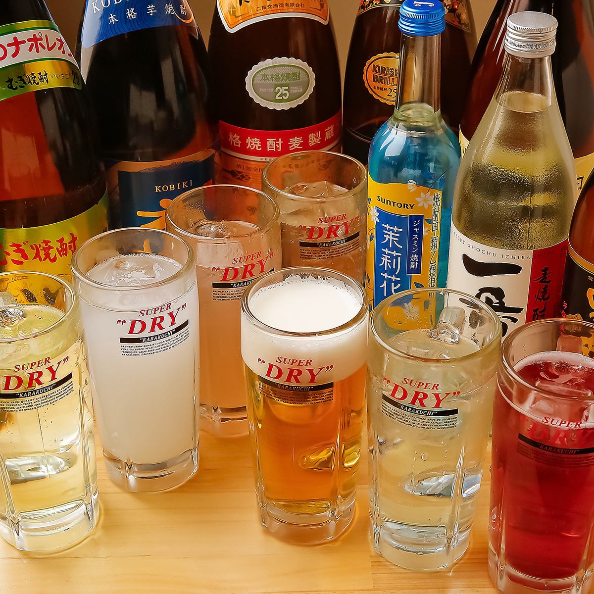 飲み放題単品1680円(税込)★+500円で生ビールもOK♪