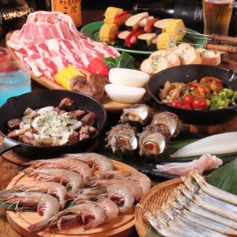 【1日3組限定】3時間飲み放題＆BBQ・お肉・海鮮盛り合わせスペシャルコース8,000円→6,000円