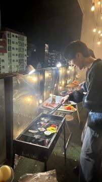 月1チートday！食べ飲み放題3時間コースはボリューム満点コスパ良し！【福岡】【博多】【中洲】【天神】【駅近】【飲み放題】【BBQ】【テラス…