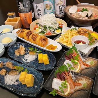 【附2小時無限暢飲】令人滿足的蛤蜊關東煮套餐6,500日元