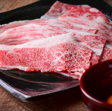 Japanese black beef grilled shabu-shabu