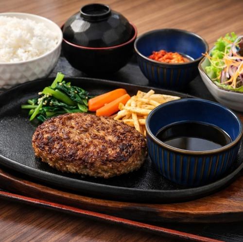 早得！150g　鉄板ハンバーグランチセット【平日限定】