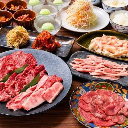 【宴会/飲み会】タン/カルビ/ロース/牛ハラミなど王道焼肉6種 6,500円≪新スタンダードコース≫