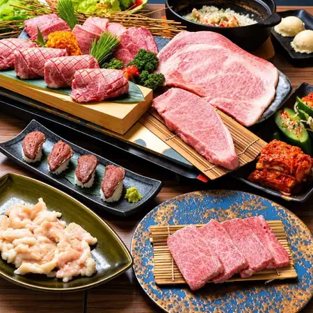 【接待/会食】和牛炙り寿司・生厚切り特上タン・黒毛和牛特選赤身ステーキを堪能 ≪新極コース≫