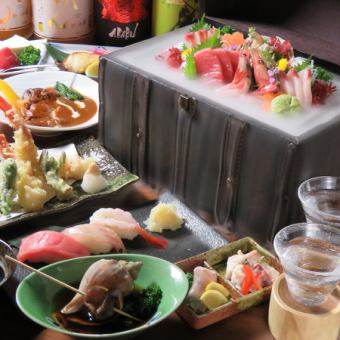 [Comes with the famous prebo! Tamatebako!?] Recommended for entertaining and anniversaries! 8,000 yen course with 8 dishes and 120 minutes of all-you-can-drink